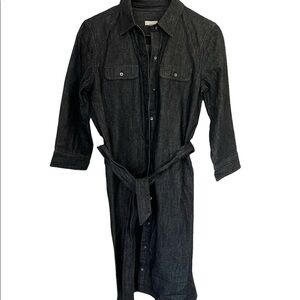 Talbots Tie Waist Denim Dress